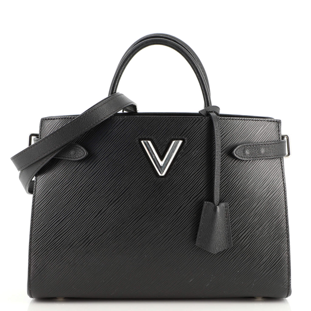 Louis Vuitton Epi Leather Black/Red Floral Twist Bag. DC: FL3142
