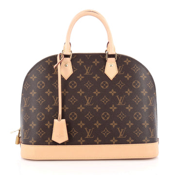 Louis Vuitton Alma Handbag Monogram Canvas MM Brown