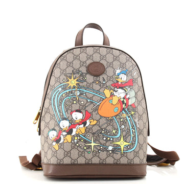 Gucci Disney Donald Duck Backpack Printed GG Coated Canvas Small