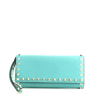 Valentino Rockstud Wristlet Wallet Leather
