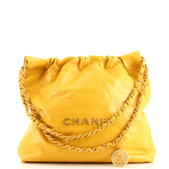 Chanel 22 Chain Hobo Quilted Calfskin Small