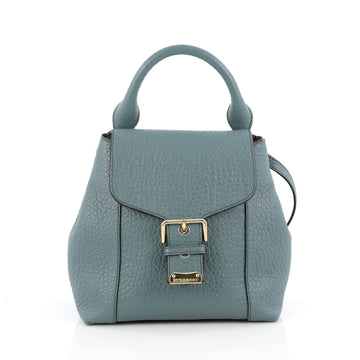 Burberry Belmont Convertible Backpack Leather Small Blue
