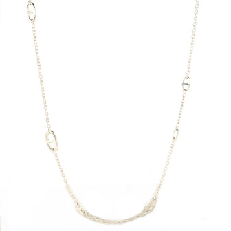 Hermes Farandole Long Necklace Sterling Silver 120