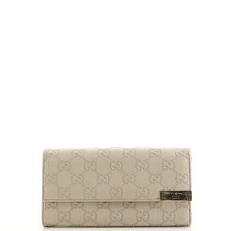 Gucci Continental Flap Wallet Guccissima Leather Long