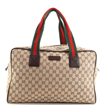 Gucci Web Carry On Duffle Bag GG Canvas Medium