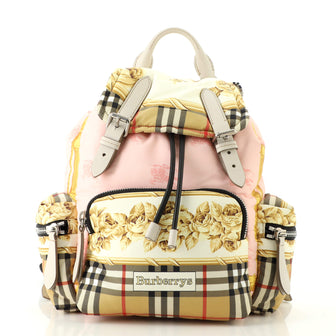 Burberry Rucksack Backpack Printed Nylon Medium