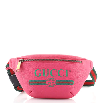 Gucci Logo Belt Bag Printed Leather Small