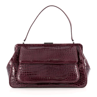 Tiffany & Co. Laurelton Handbag Crocodile Purple