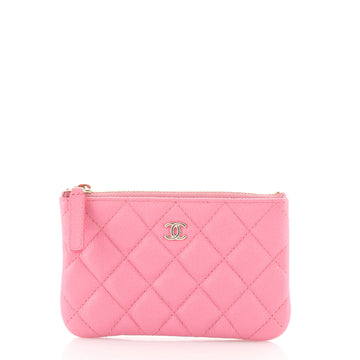 Chanel Classic O Case Pouch Quilted Caviar Mini