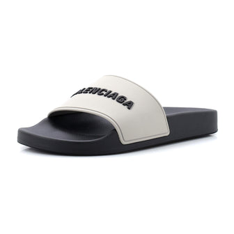 Balenciaga Women's Logo Slide Sandals Rubber