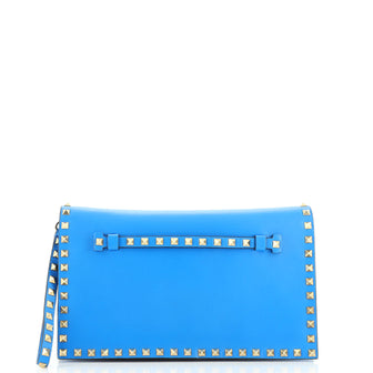 Valentino Rockstud Flap Clutch Leather