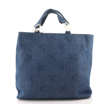 Chanel Vintage CC Tote Denim Large