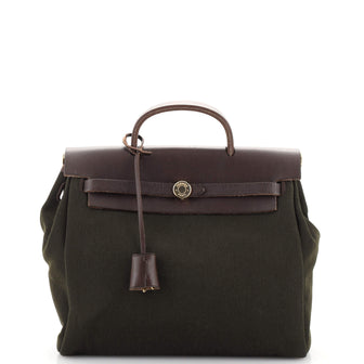 Hermes Herbag A Dos Backpack Wool and Leather
