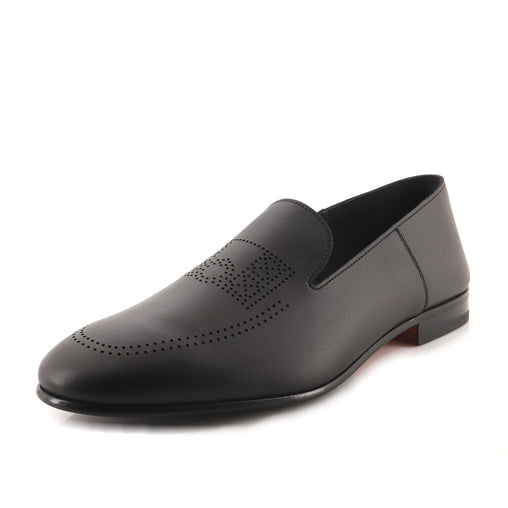 Hermes Eclipse Moccasins Leather Loafers Shoes Black Hermès Pre-Owned Happen monk-strap Derby Shoes | Black  main image 2