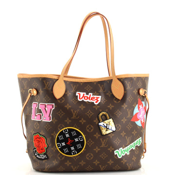 Louis Vuitton Neverfull NM Tote Limited Edition Patches Monogram Canvas MM