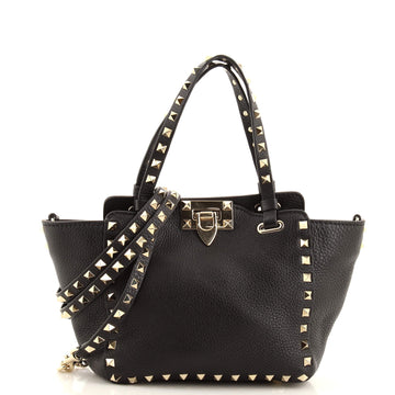 Valentino Rockstud Tote Pebbled Leather Mini