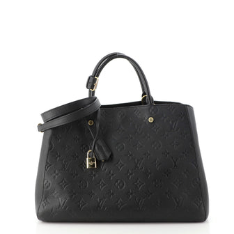 Louis Vuitton Montaigne Handbag Monogram Empreinte Leather GM