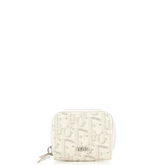 Christian Dior Zip Coin Purse Oblique Canvas