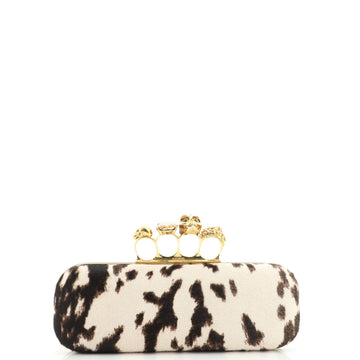 Alexander McQueen Knuckle Box Clutch Pony Hair Long