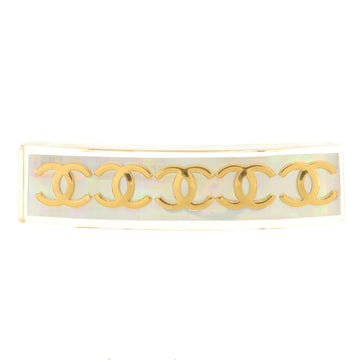 Chanel Vintage CC Holographic Hair Barrette Resin and Metal