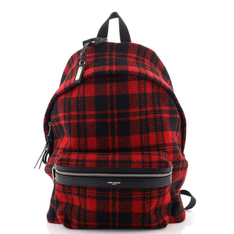 Saint Laurent City Backpack Printed Wool Medium