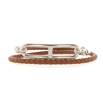 Hermes Roulis Double Tour Bracelet Braided Leather
