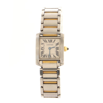 Cartier Tank Francaise Quartz Watch Stainless Steel and Yellow Gold 20