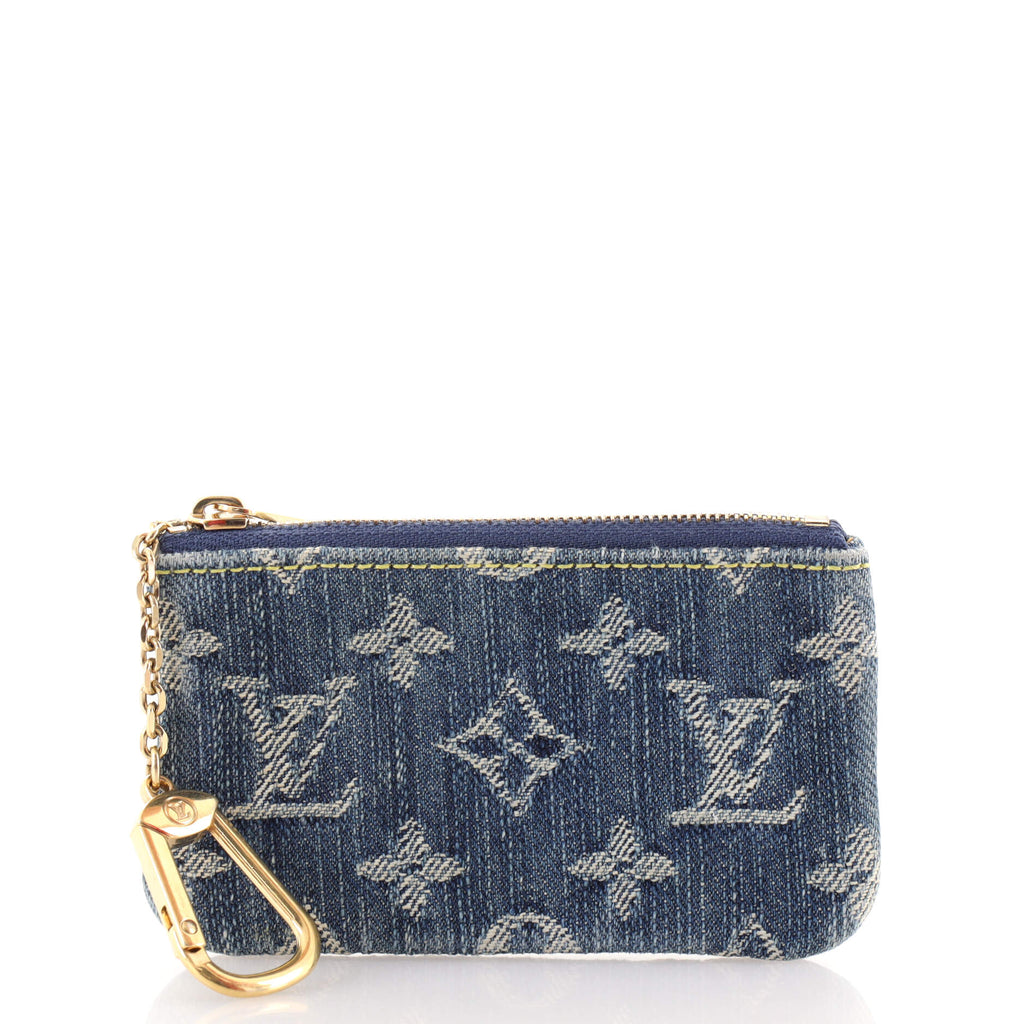 Louis Vuitton Key Pouch Monogram Denim Blue 1732161
