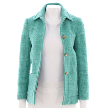 Saint Laurent Women's Button-Up Jacket Tweed
