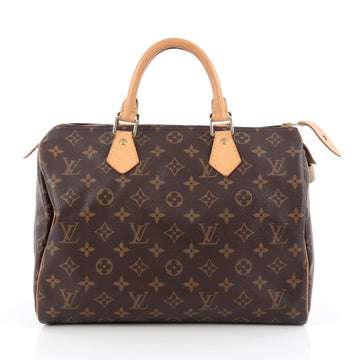 Louis Vuitton Speedy Handbag Monogram Canvas 30 Brown
