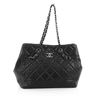 Chanel Cells Tote Quilted Caviar Large Black