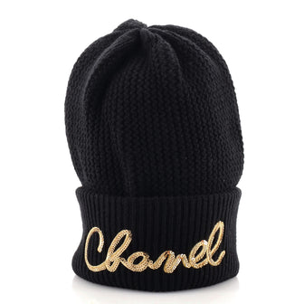 Chanel Logo Beanie Cashmere with Sequins