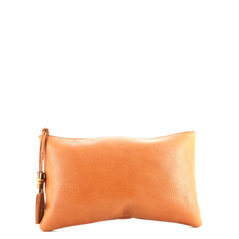 Gucci Bamboo Zip Pouch (Outlet) Leather Large