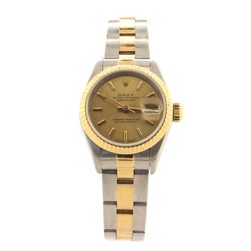 Rolex Oyster Perpetual Datejust Automatic Watch Stainless Steel and Yellow Gold 26