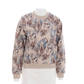 Hermes Women's Zouaves et Dragons Sweatshirt Printed Cotton Blend