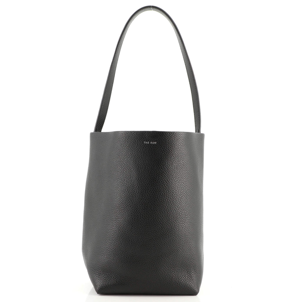 The Row N/S Park Tote Leather Medium Black 1733731