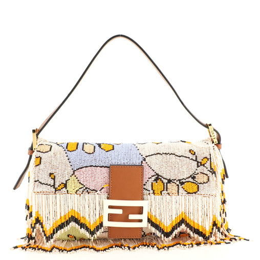 Fendi Baguette Bag Beaded Fringe Multicolor 1733981
