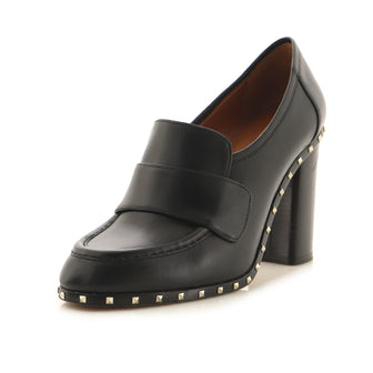 Valentino Garavani Women's Soul Stud Heeled Loafers Leather