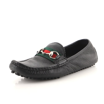 Gucci Women's Horsebit Web Driver Loafers Leather
