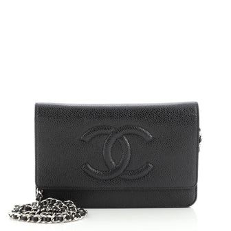 Chanel Timeless Wallet on Chain Caviar