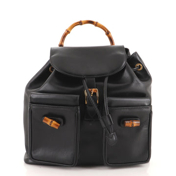 Gucci Vintage Bamboo Backpack Leather Medium
