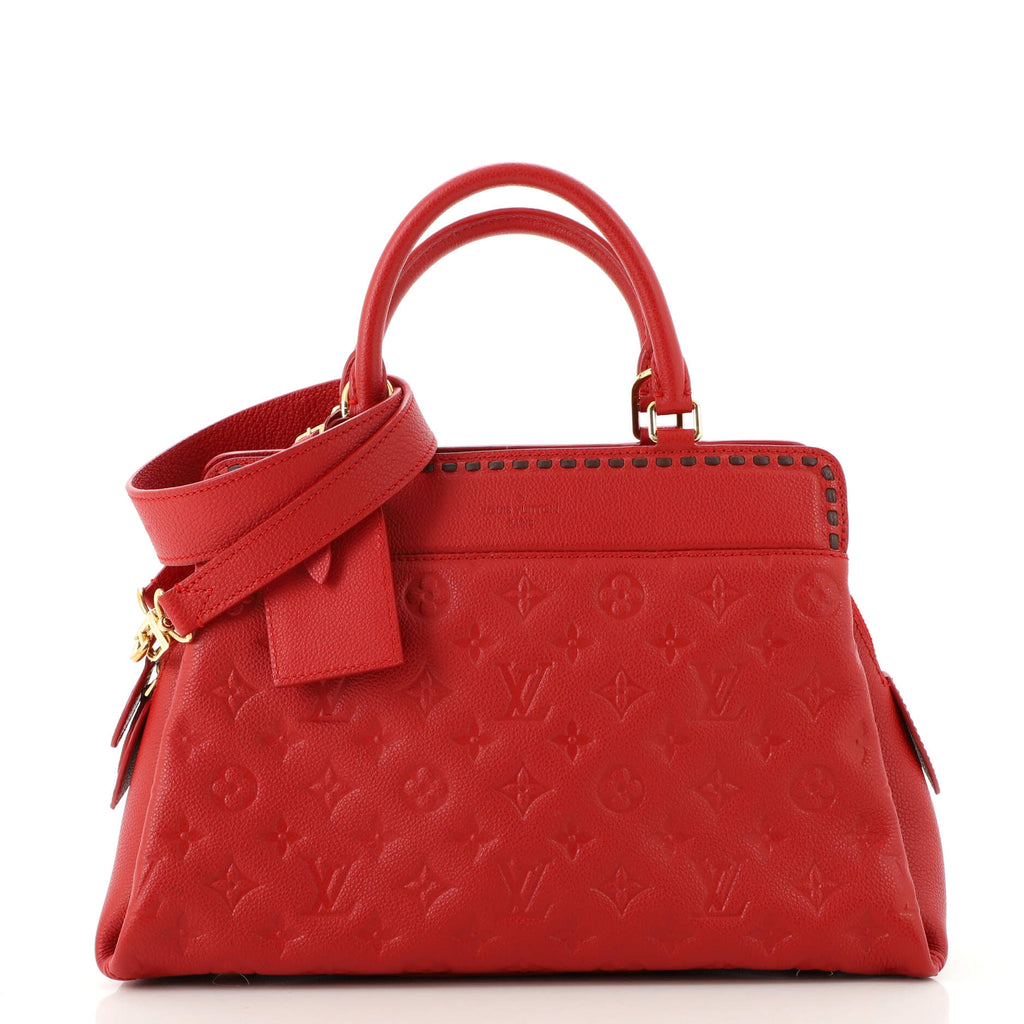 Louis Vuitton Vosges Handbag Whipstitch Monogram Empreinte Leather MM Red  17347549