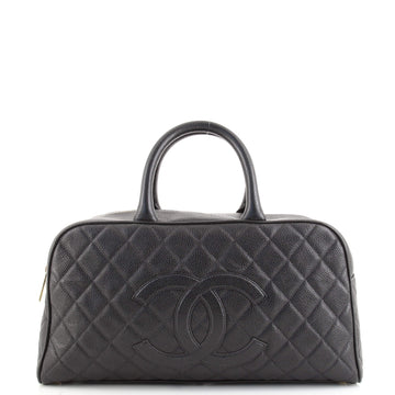 Chanel Timeless CC Bowler Bag Quilted Caviar Large