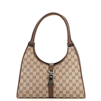 Gucci Vintage Bardot Hobo GG Canvas Small