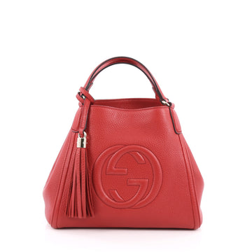 Gucci Soho Convertible Shoulder Bag Leather Small Red