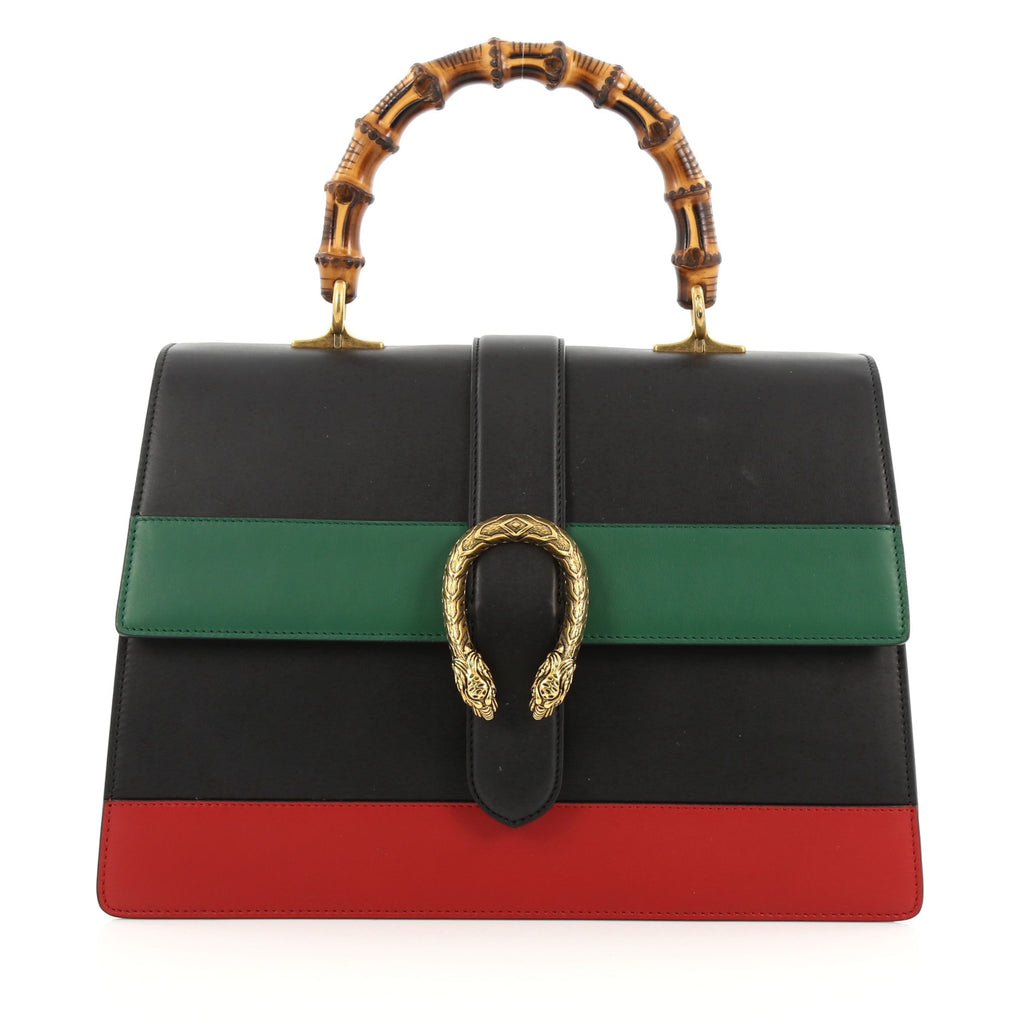 GUCCI ハンドバッグ Gucci Dionysus Bamboo Top Handle Bag Colorblock Leather Large 17358