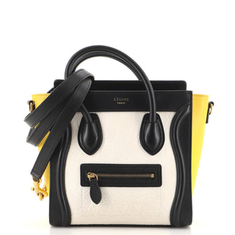 Celine Tricolor Luggage Bag Leather Nano