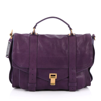Proenza Schouler PS1 Satchel Leather Large purple
