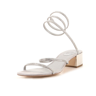 Rene Caovilla Women's Cleo Wrap Heeled Sandals Crystal