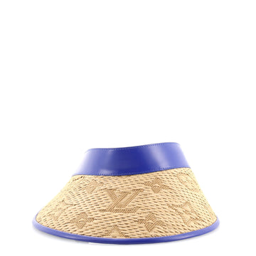 Louis Vuitton Strawgram Visor Monogram Raffia with Leather